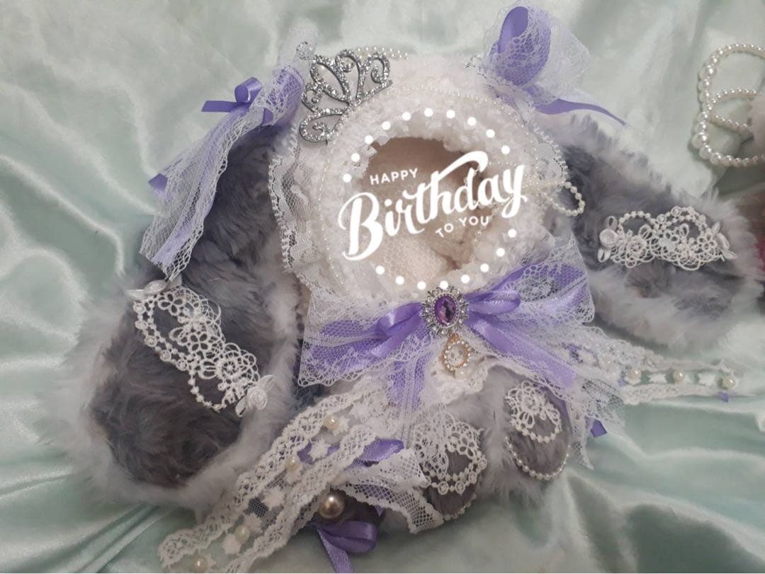 れいぴよ様ぬい服ふわふわお座りうさ耳猫耳 16cmいつぬい ちびぐるみ