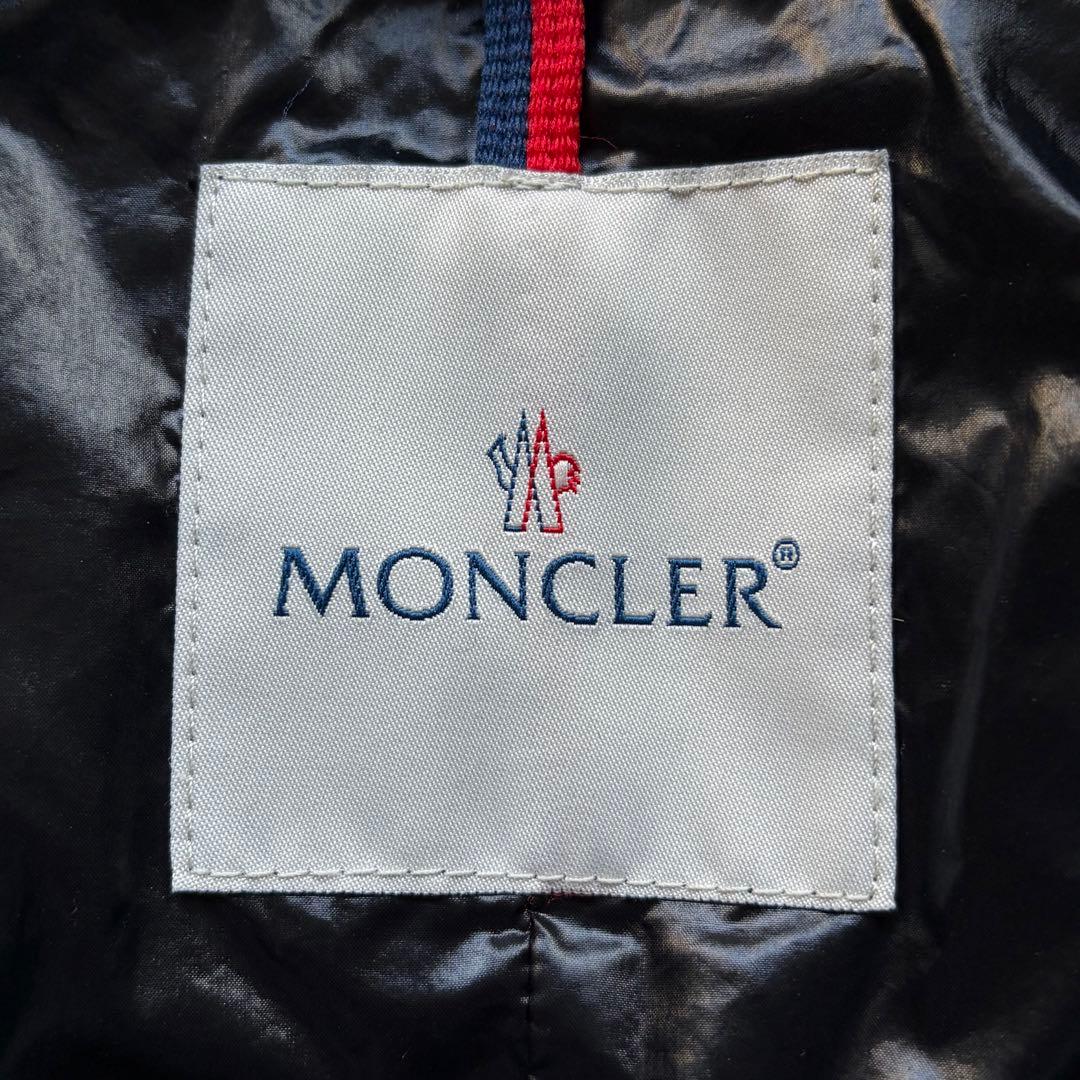 【美品】モンクレール ダウンベスト GHANA シャイニー ロゴワッペン 黒 S