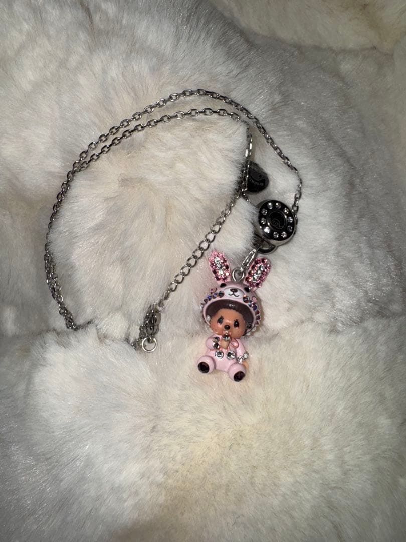 専用　スワロフスキー　うさぎ　ピンク　モンチッチ　ネックレス セット　海外限定