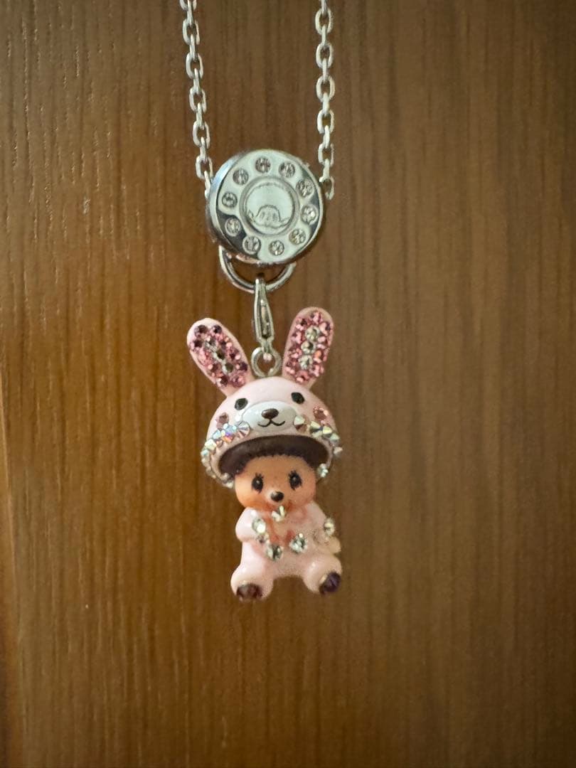 専用　スワロフスキー　うさぎ　ピンク　モンチッチ　ネックレス セット　海外限定