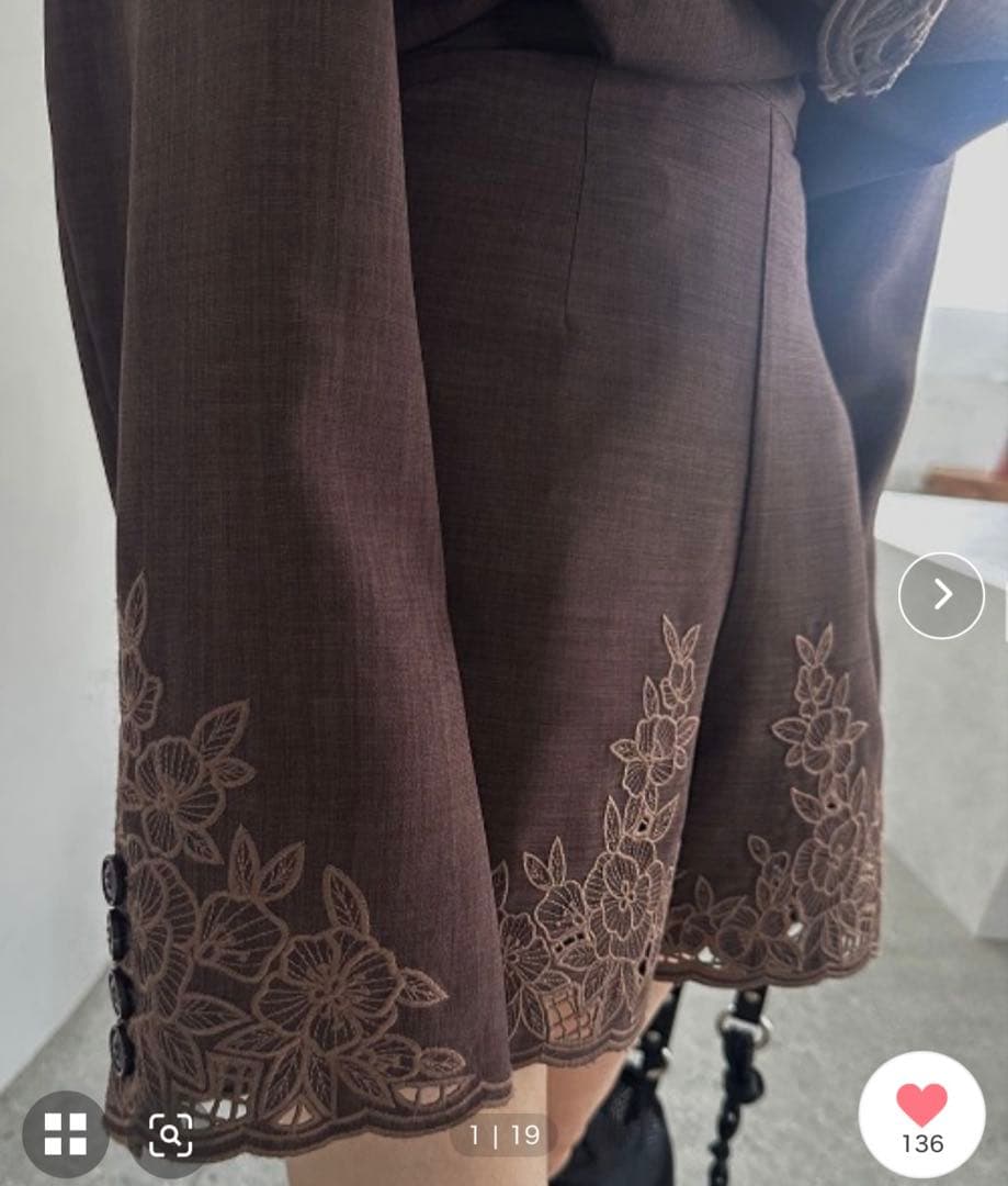 【新品】MEDI LACE EMBROIDERY SHORT PANTS