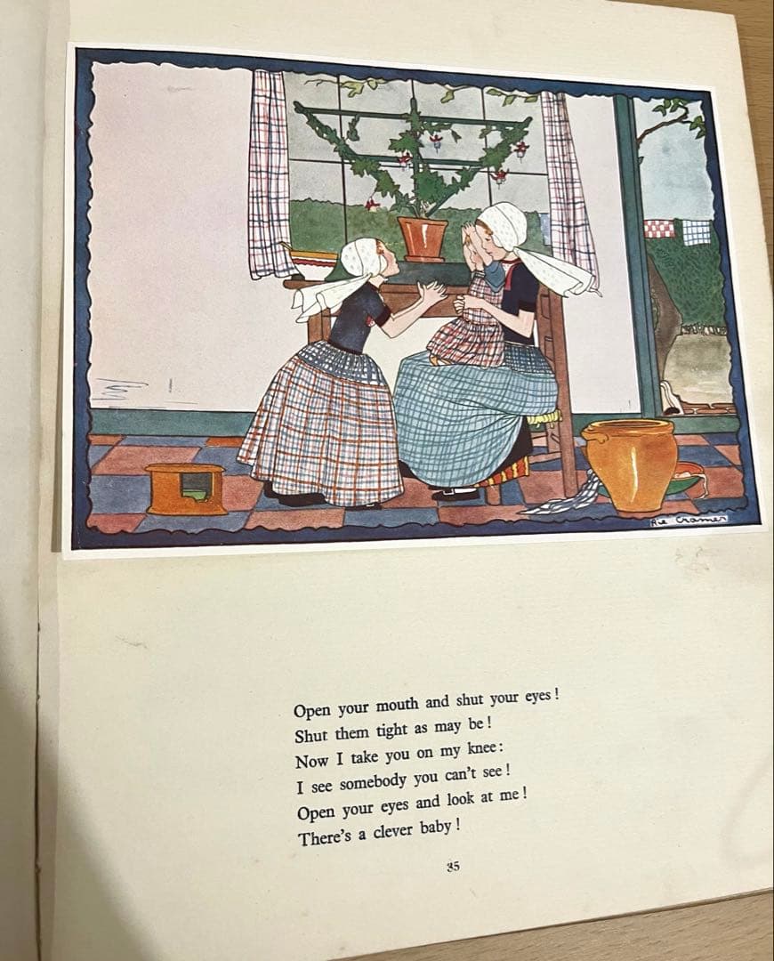 No.354 超希少 洋書 古書 アンティーク オランダ童謡 楽譜 絵本