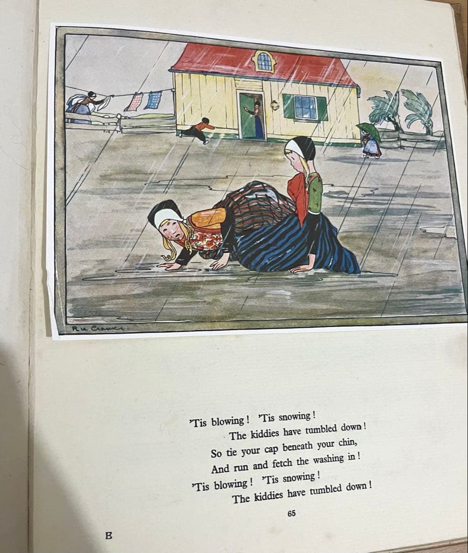 No.354 超希少 洋書 古書 アンティーク オランダ童謡 楽譜 絵本