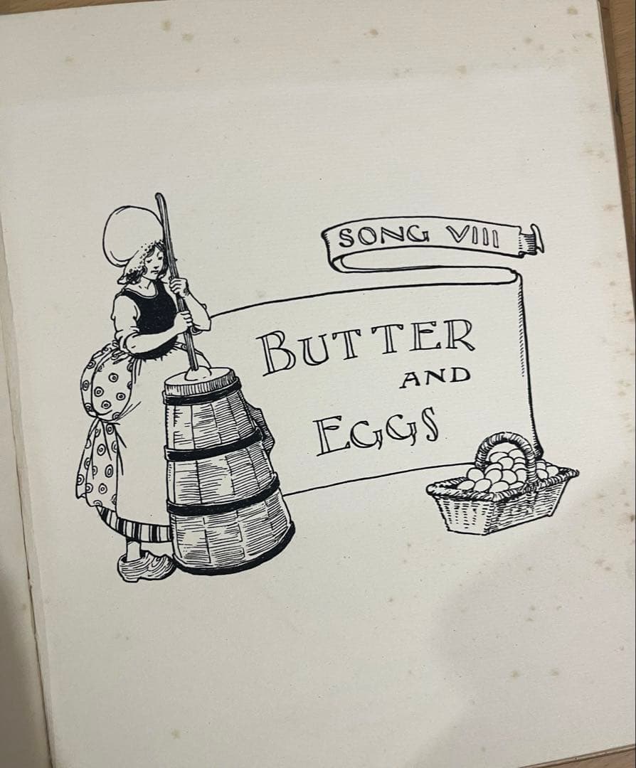 No.354 超希少 洋書 古書 アンティーク オランダ童謡 楽譜 絵本