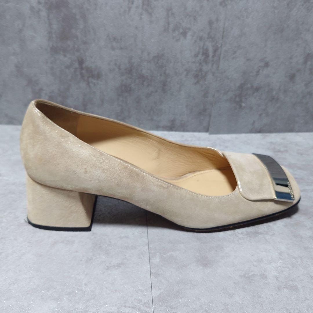 セルジオロッシ　スクエアトゥ　バックル　フラットシューズ　SR1　高級　23.5