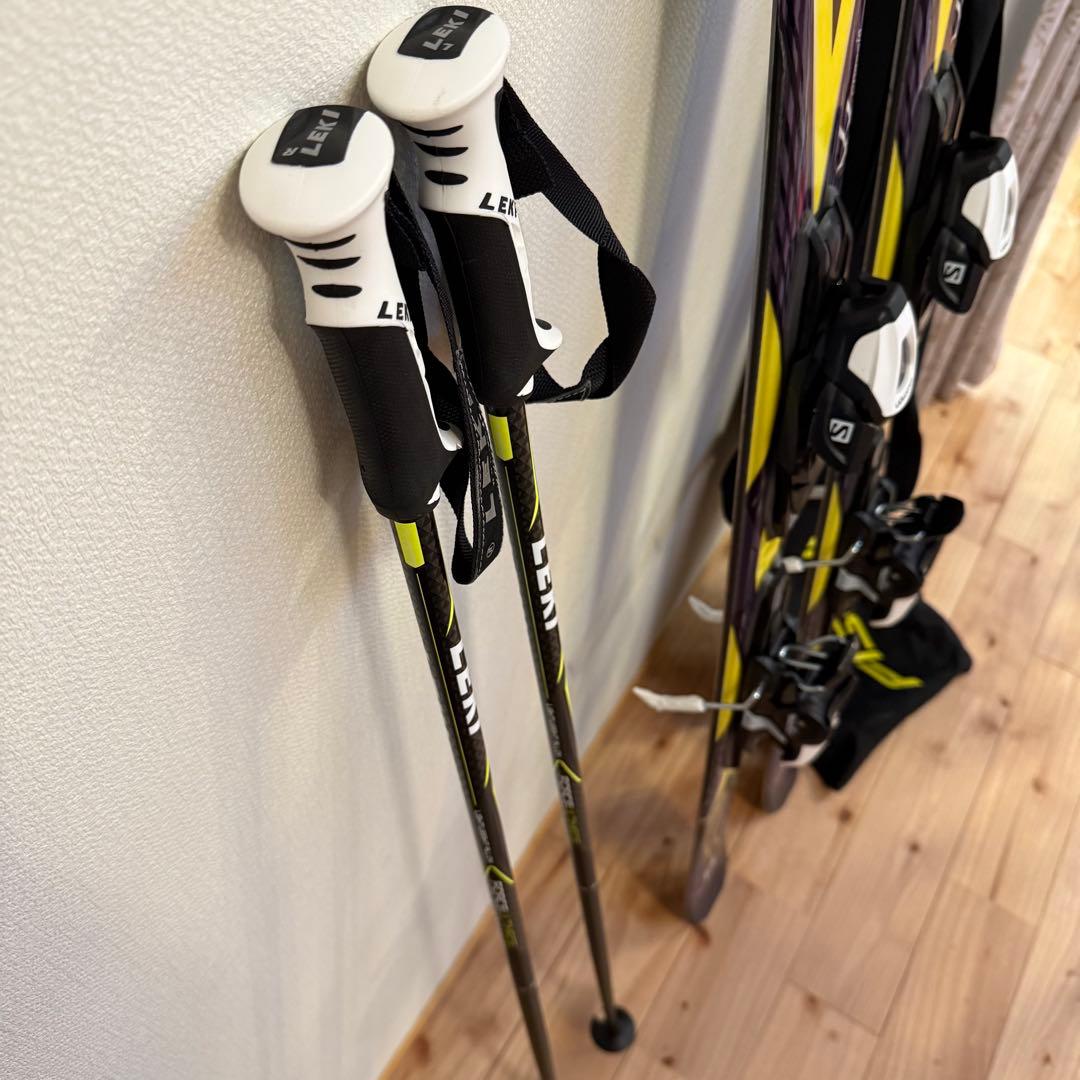 Salomon X-Drive 7.5 スキーセット ストック、ケース付