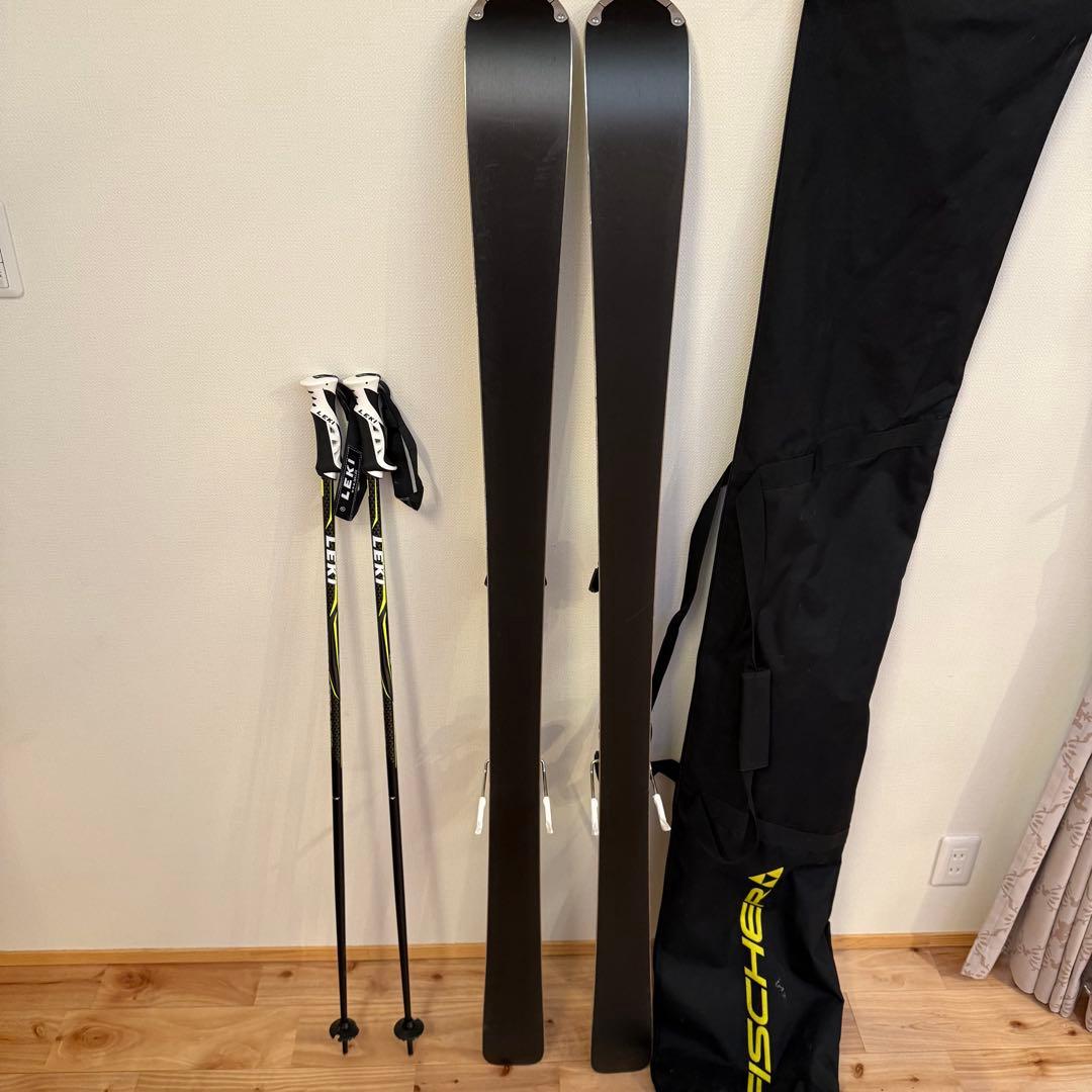 Salomon X-Drive 7.5 スキーセット ストック、ケース付