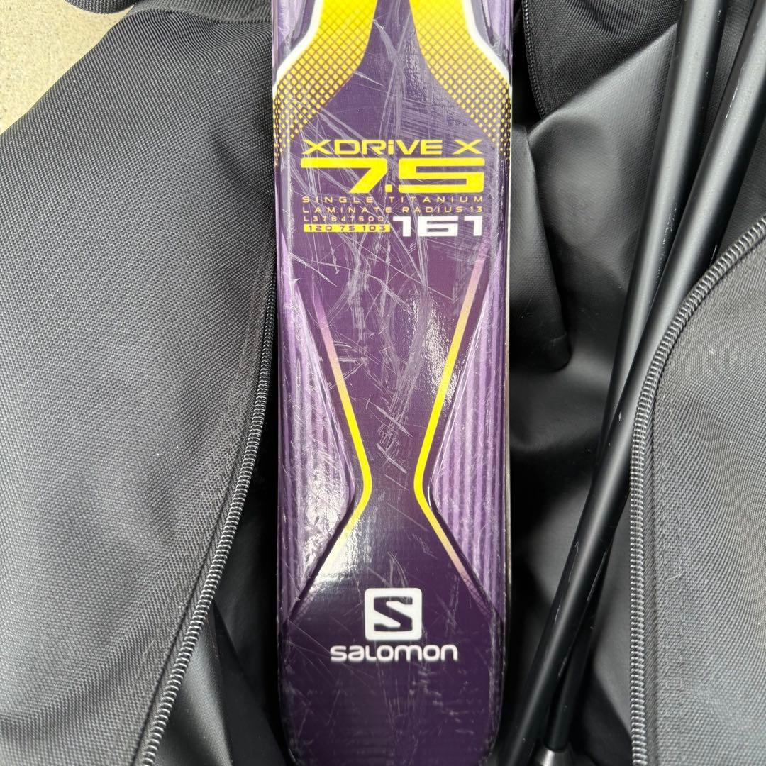 Salomon X-Drive 7.5 スキーセット ストック、ケース付