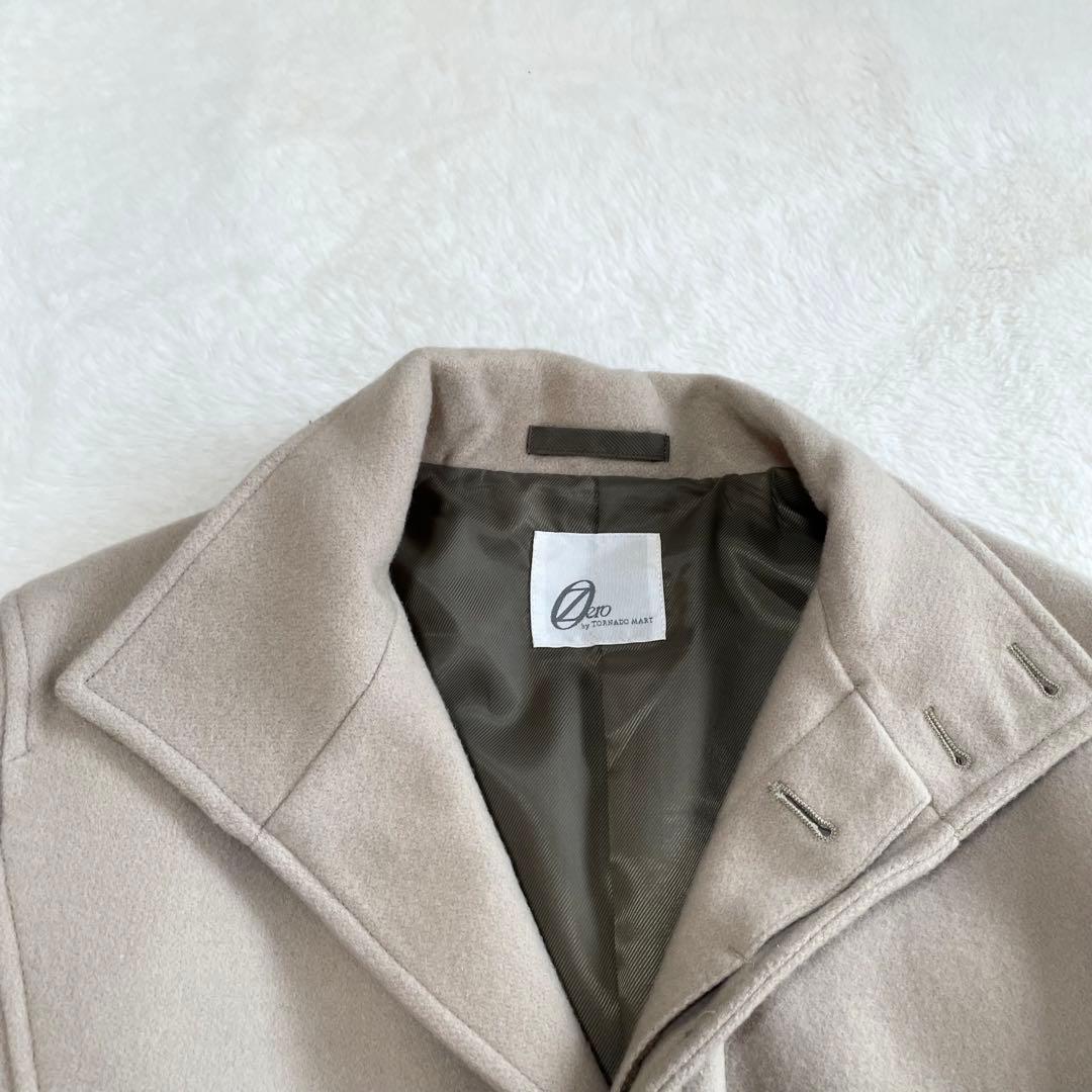 カシミヤ混★ トルネードマート チェスターコート 比翼 スタンドカラー ベージュ