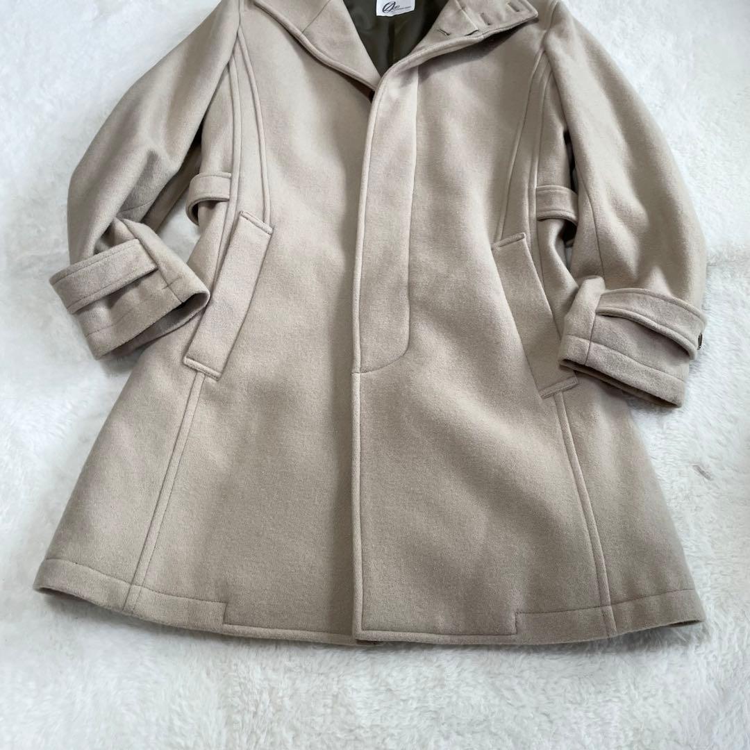 カシミヤ混★ トルネードマート チェスターコート 比翼 スタンドカラー ベージュ