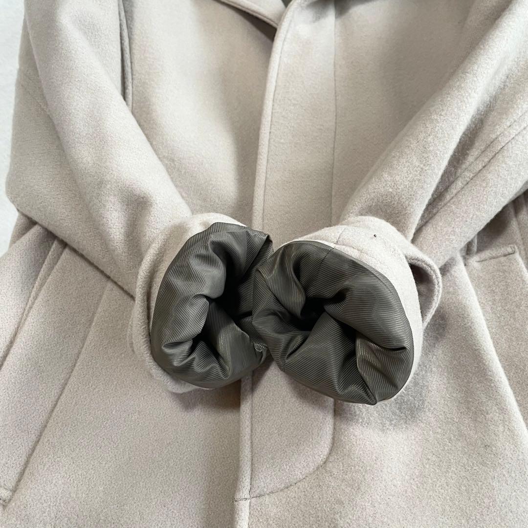 カシミヤ混★ トルネードマート チェスターコート 比翼 スタンドカラー ベージュ