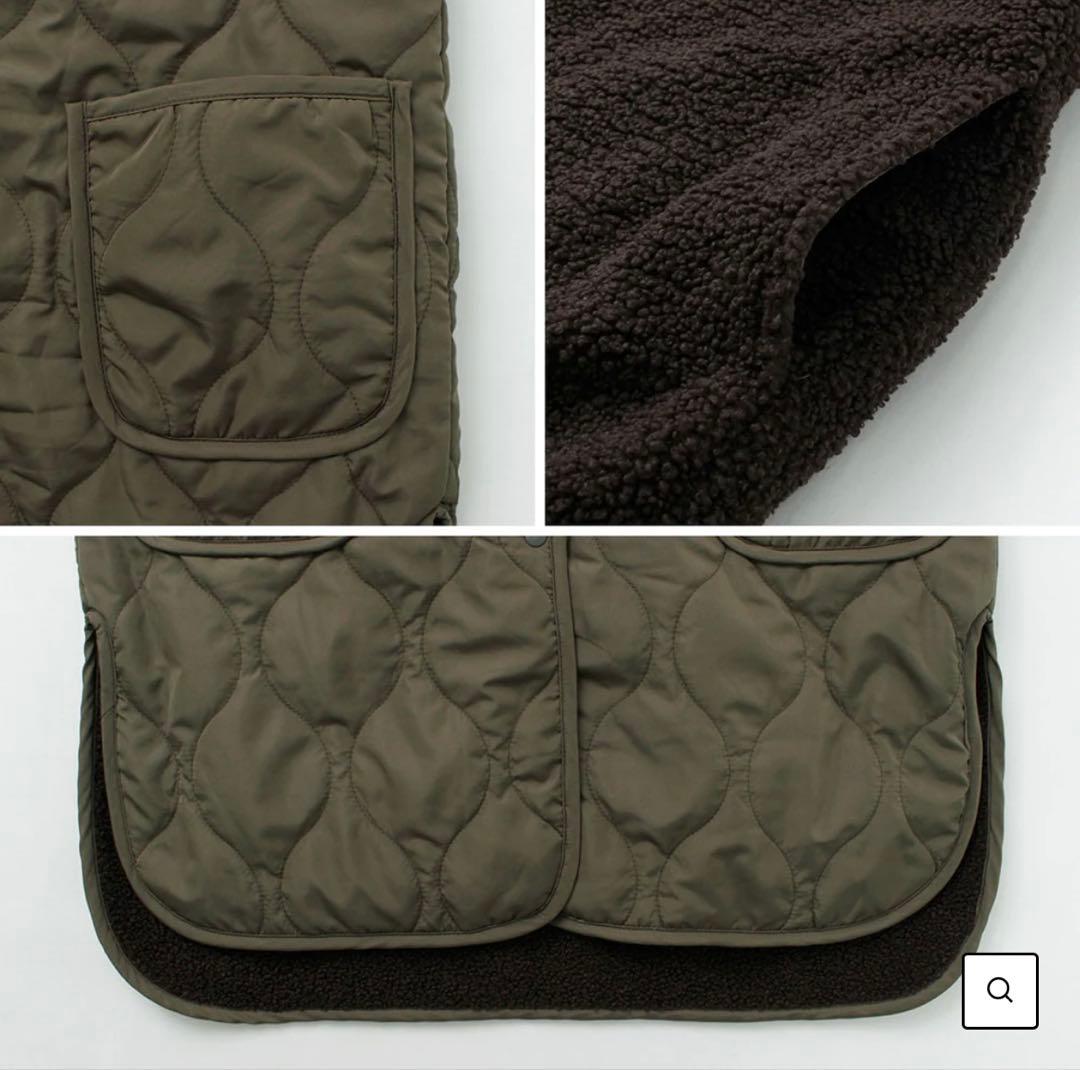 MIDIUMI（ミディウミ） キルティング リバーシブル ベスト　ブラック