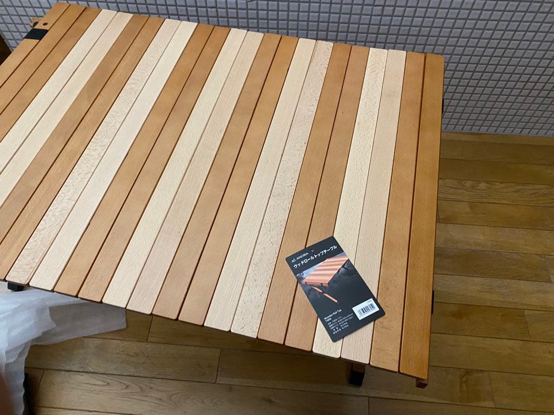 新品 アノバ ANOBA ウッドロールトップテーブル AN005 アウトドア