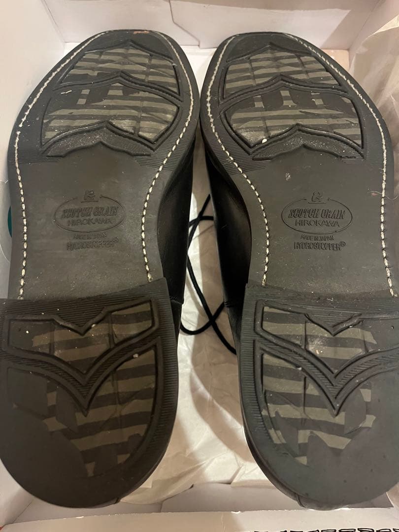 SCOTCH GRAIN 撥水カーフ 黒 26cm ストレートチップ