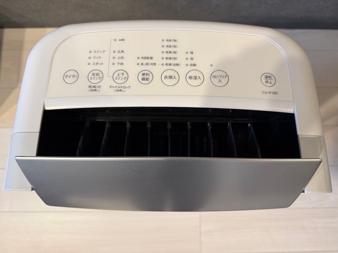 シャープ 衣類乾燥 除湿機 CV-P180-W プラズマクラスター 7000