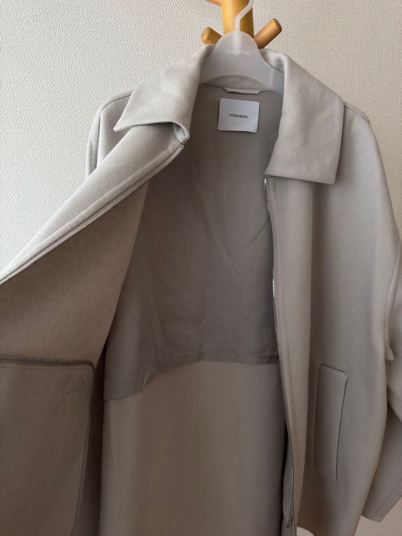 STERNBERG140'sリバーZIPジャケットコート　　グレージュL