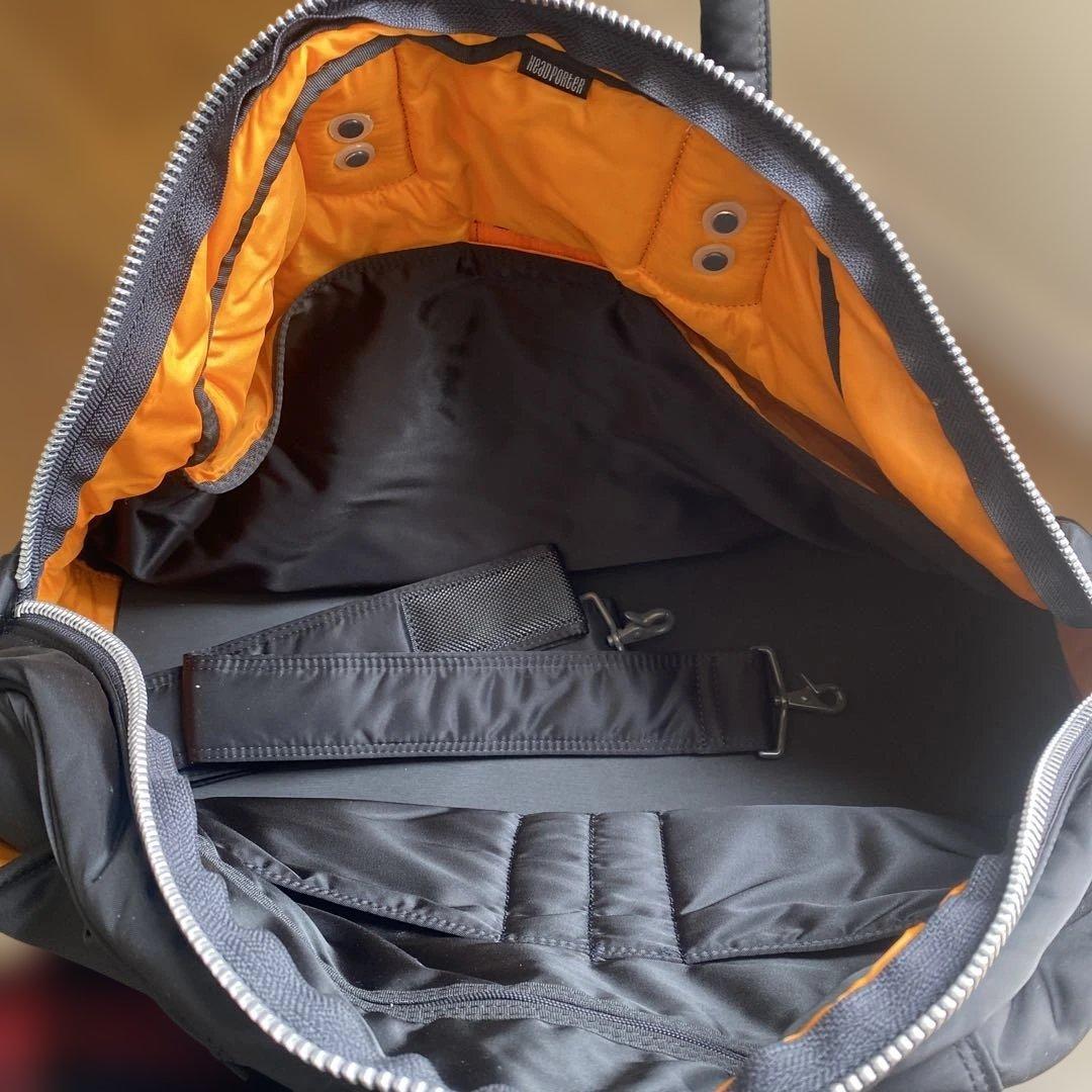 HEAD PORTER ブラックボストンバッグ