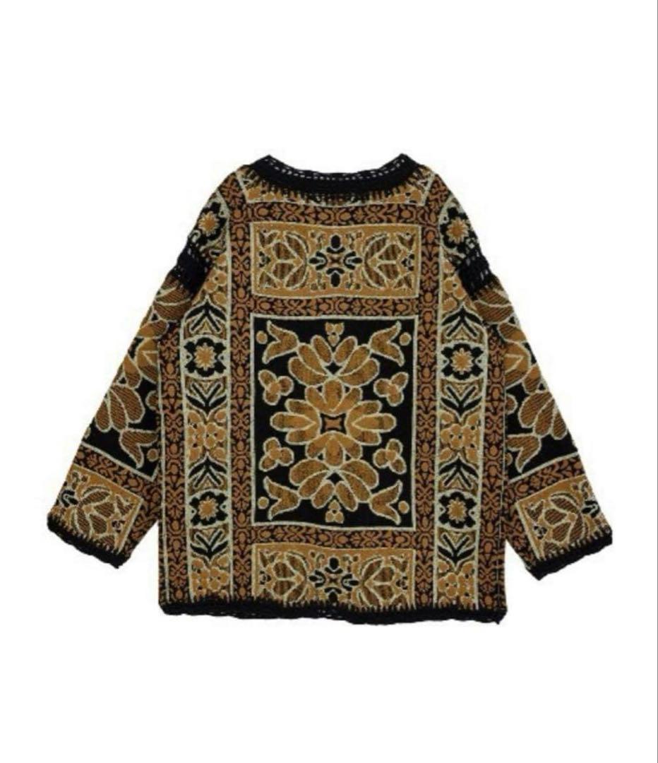 ジャケット・アウター Ameri RUG PATTERN KNIT JACKET