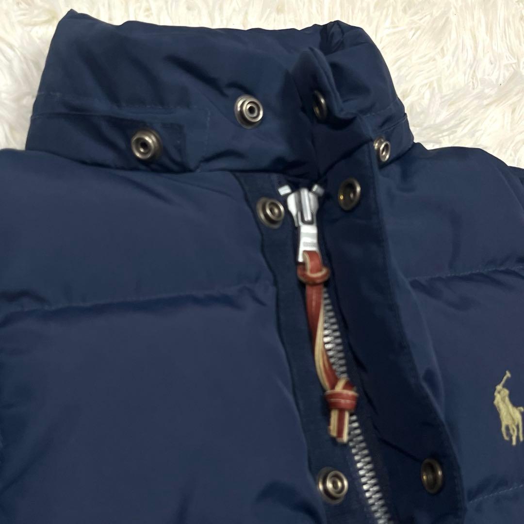 美品✨ラルフローレン フード付きダウンベスト ネイビー レディースXSポニー刺繍