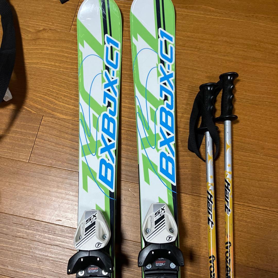 スキー4点セット　板128cm ブーツ23cm ストック90cm