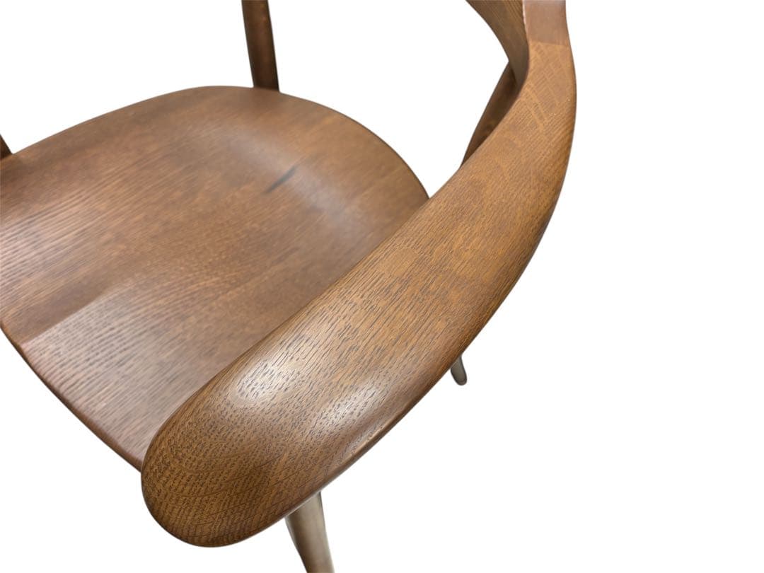 美品　HIDA CRESCENT クレセント アームチェア　板座　ウォルナット