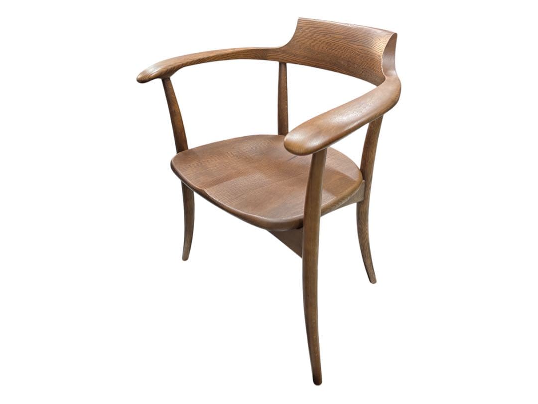 美品　HIDA CRESCENT クレセント アームチェア　板座　ウォルナット