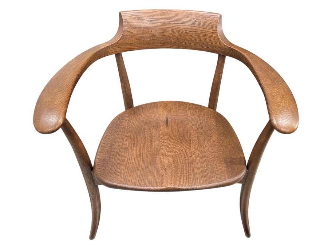 美品　HIDA CRESCENT クレセント アームチェア　板座　ウォルナット