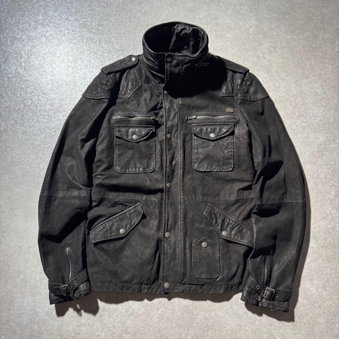 ジャケット・アウター Dark Wear old diesel leather jacket