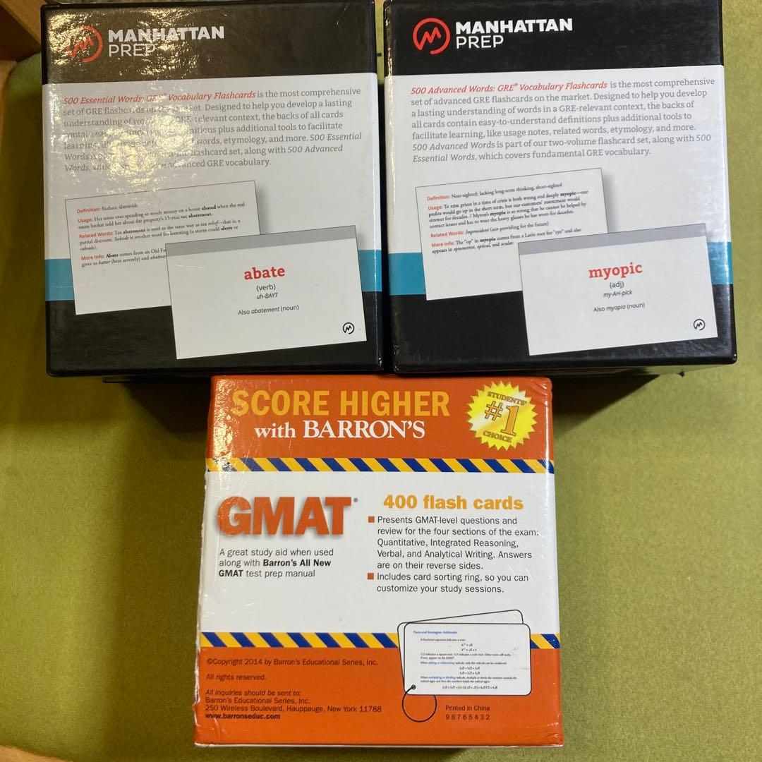 語学・辞書・学習参考書 GRE Vocab & GMAT Quant Flashcards