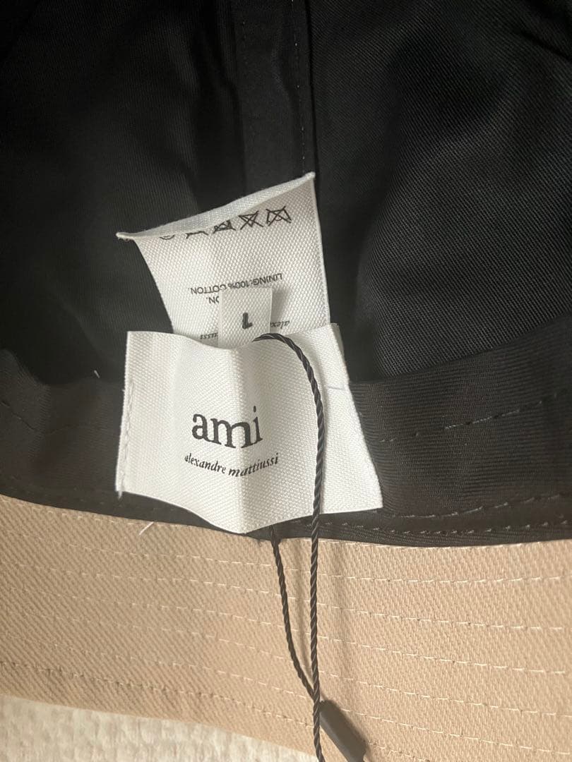 早い者勝ち！　AMI PARIS ベージュ　バケットハット　新品