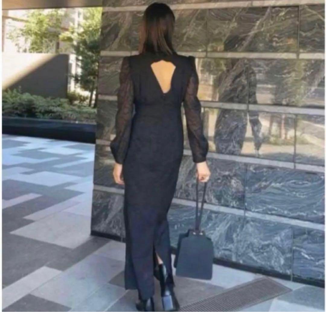 knuthmarf バックオープンシアードレス　ブラック　M オケージョンドレス