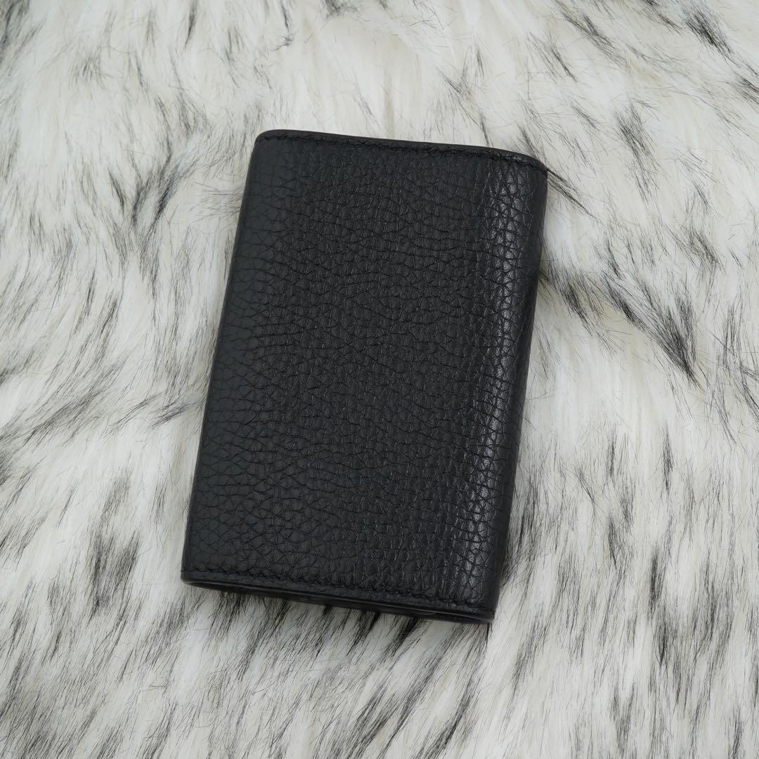 未使用品　GUCCI グッチ　6連キーケース　三つ折り　GG柄　ブラック　希少