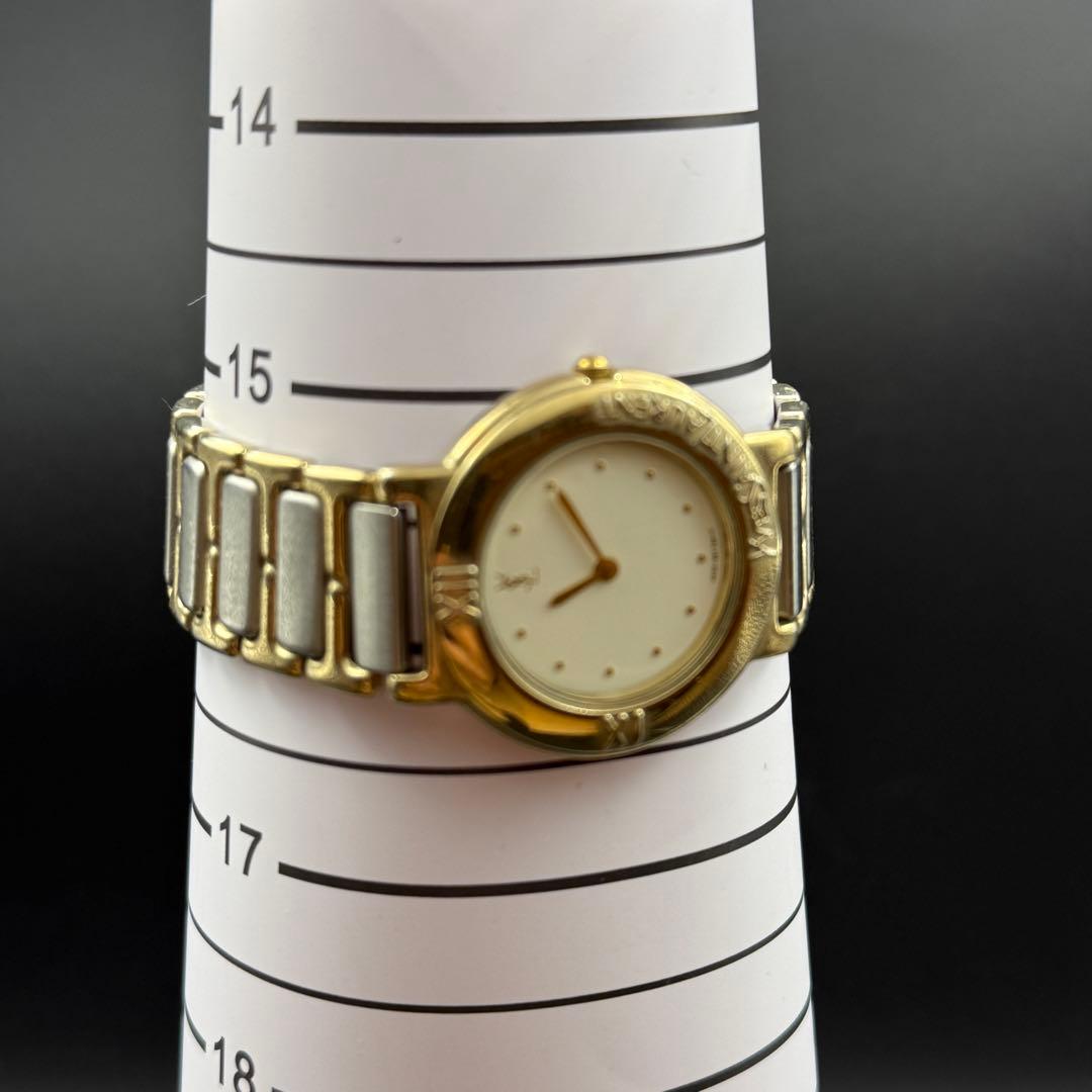 YVES SAINT LAURENT 腕時計 稼働品 ゴールド×シルバー YSL