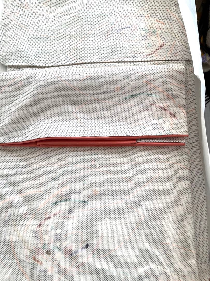 大島紬　白大島　露芝　つゆしば　 9マルキ　未使用