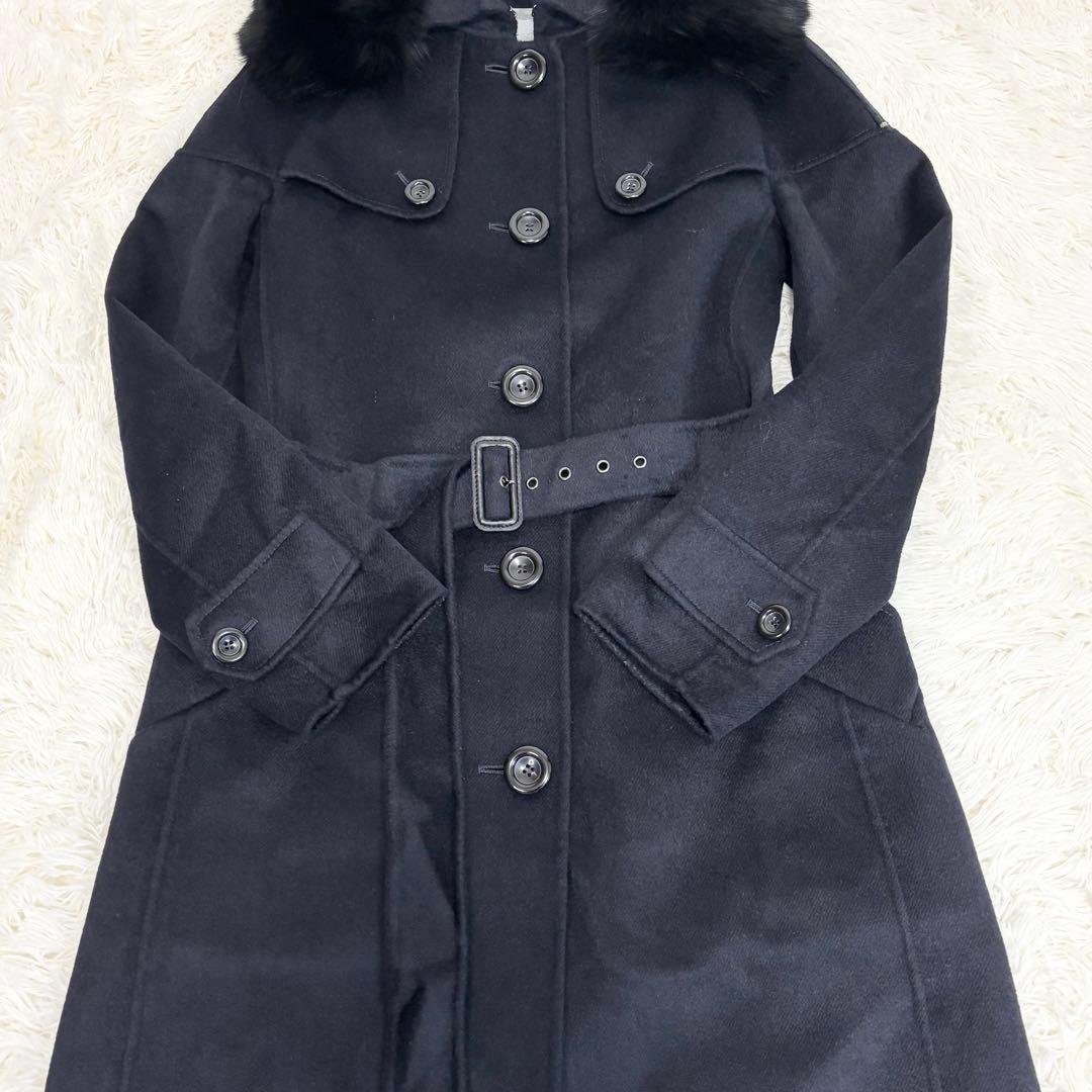 【美品】 スポーツマックス カシミヤ アンゴラ ロングコート クチートアマーノ