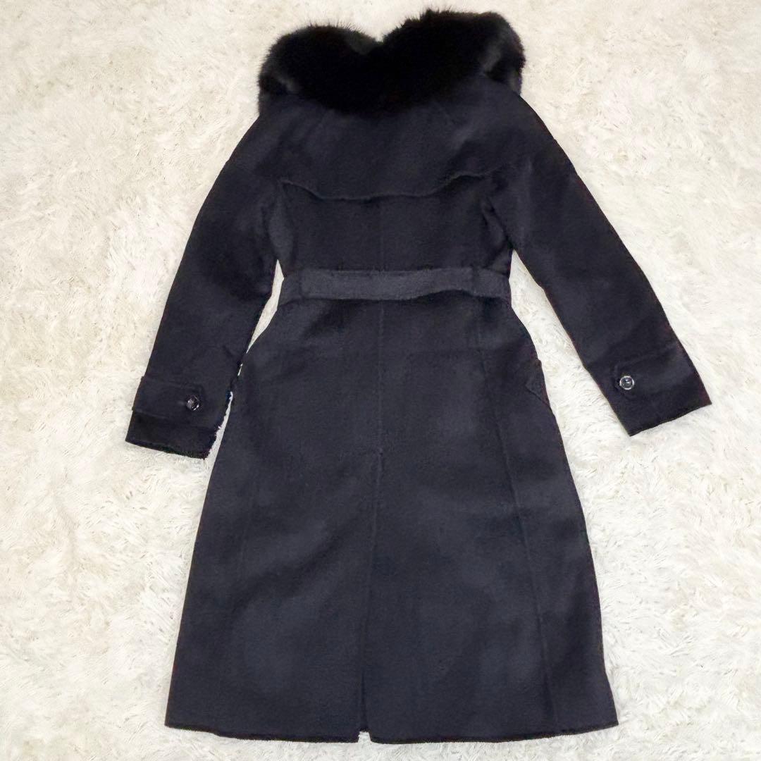 【美品】 スポーツマックス カシミヤ アンゴラ ロングコート クチートアマーノ