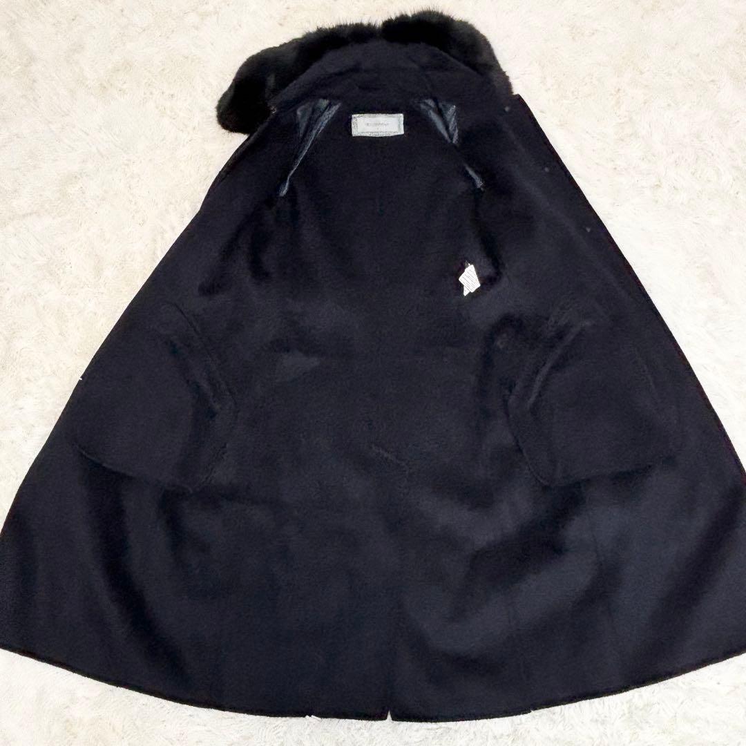 【美品】 スポーツマックス カシミヤ アンゴラ ロングコート クチートアマーノ