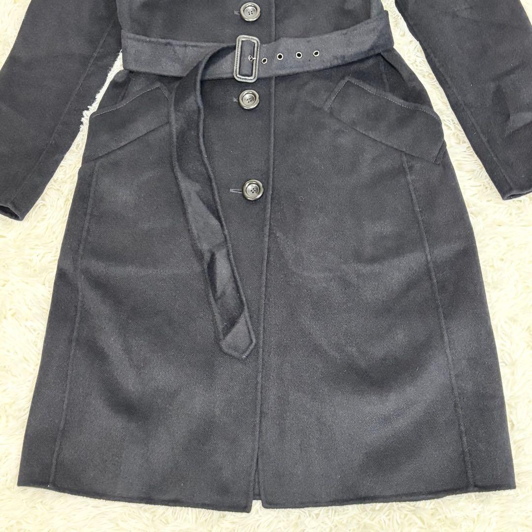 【美品】 スポーツマックス カシミヤ アンゴラ ロングコート クチートアマーノ