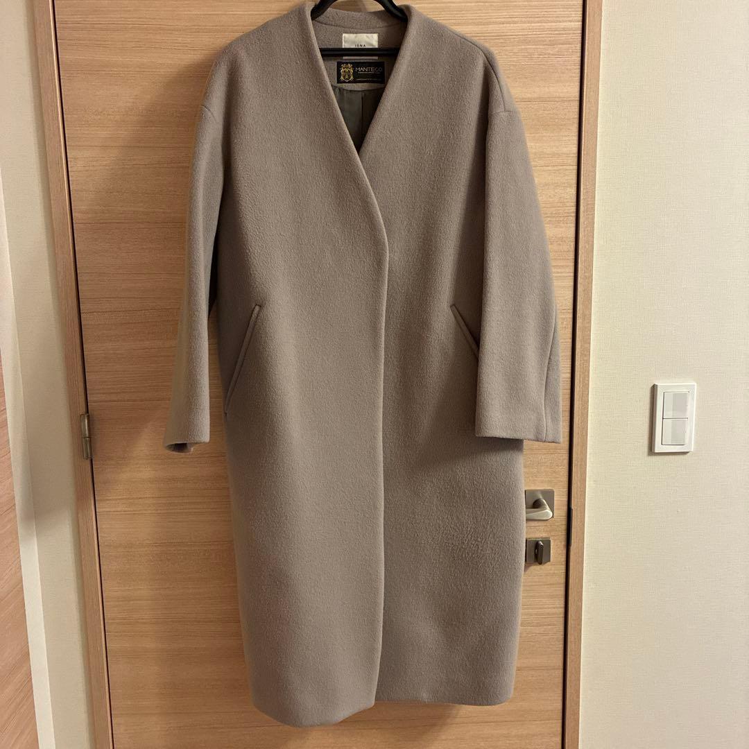 IÉNA Manteco製 グレージュロングコート