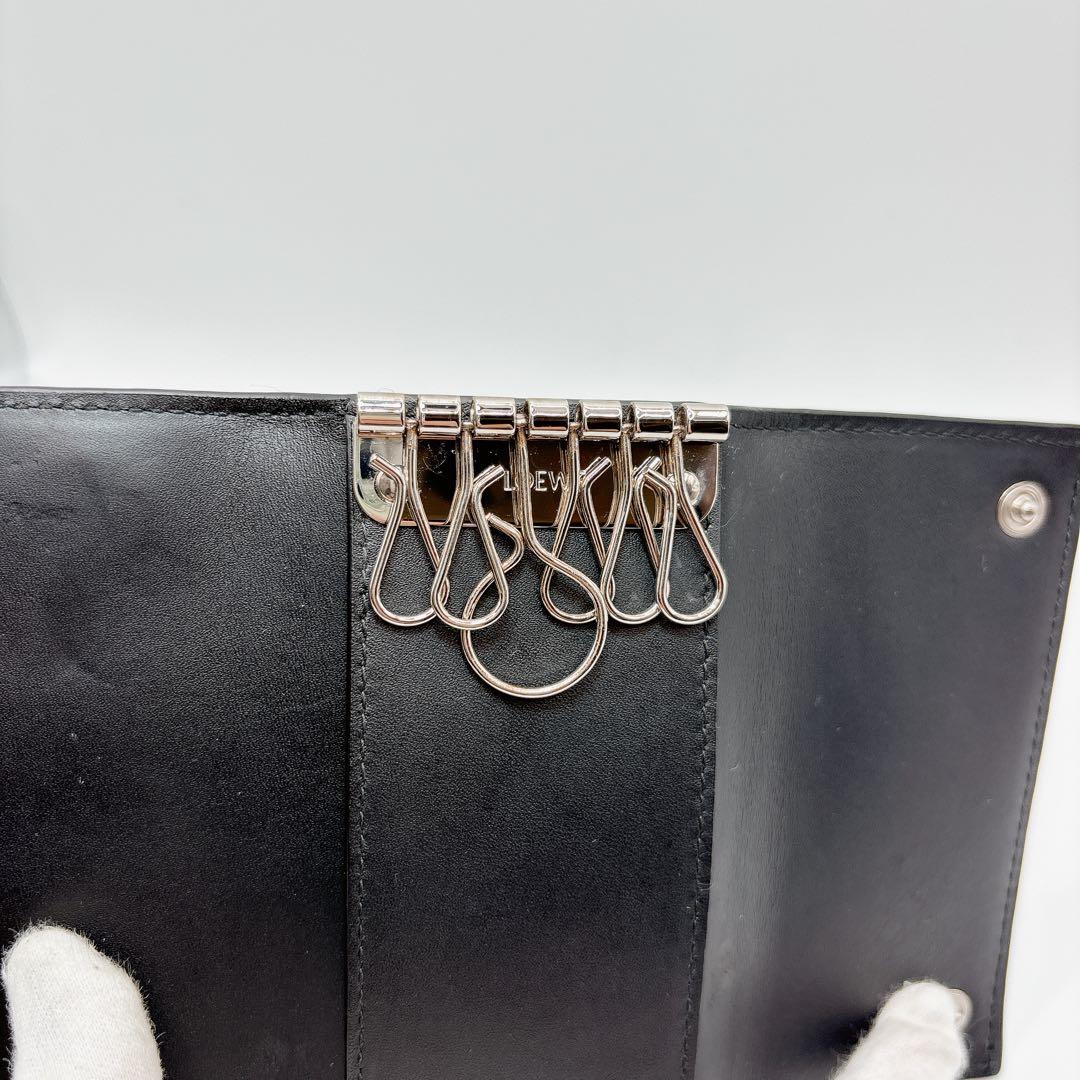 LOEWE ロエベ アナグラム 6連 キーケース ブラック