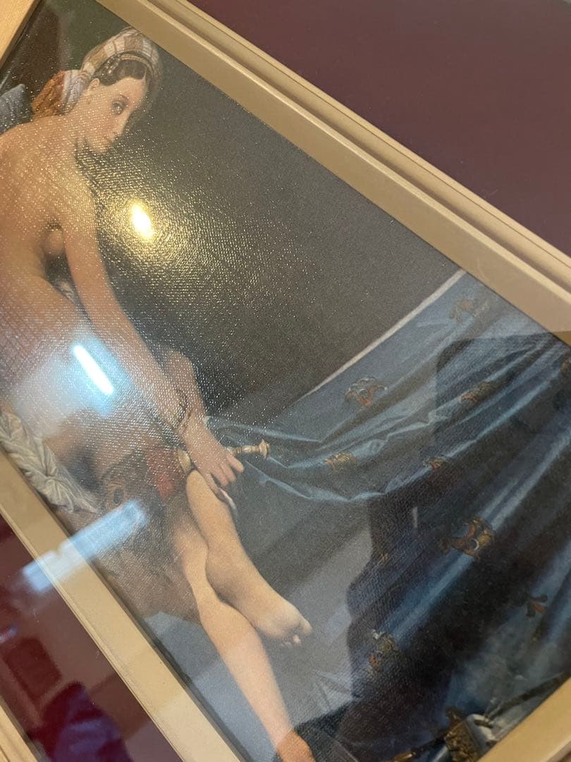 グランド・オダリスク　アングル　複製画　西洋美術　ルーブル美術館　西洋絵画　額装