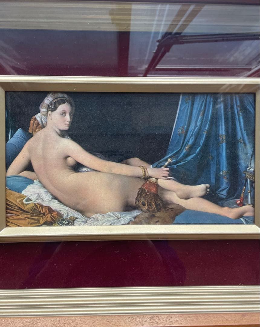 グランド・オダリスク　アングル　複製画　西洋美術　ルーブル美術館　西洋絵画　額装