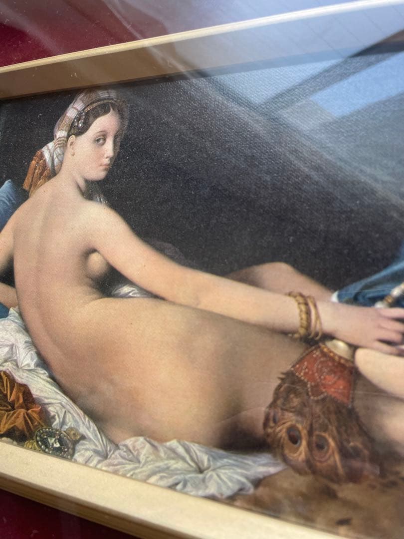グランド・オダリスク　アングル　複製画　西洋美術　ルーブル美術館　西洋絵画　額装