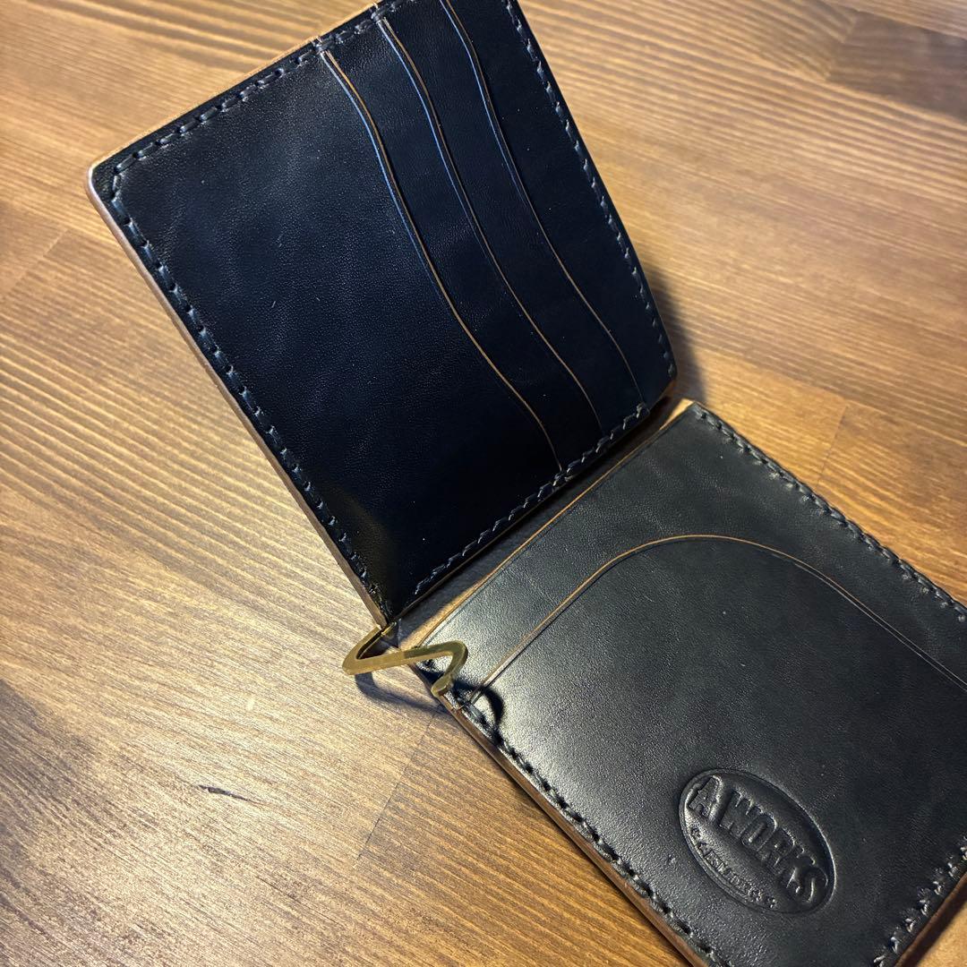 マネークリップ　MARYAM社　ホースバット　丘染め　茶芯　トラッカーウォレット