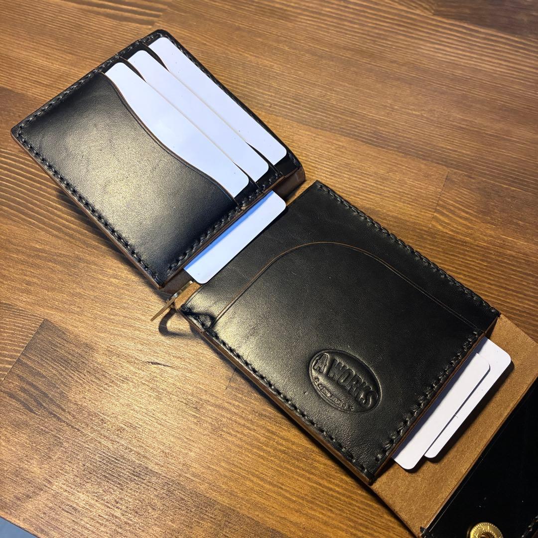 マネークリップ　MARYAM社　ホースバット　丘染め　茶芯　トラッカーウォレット