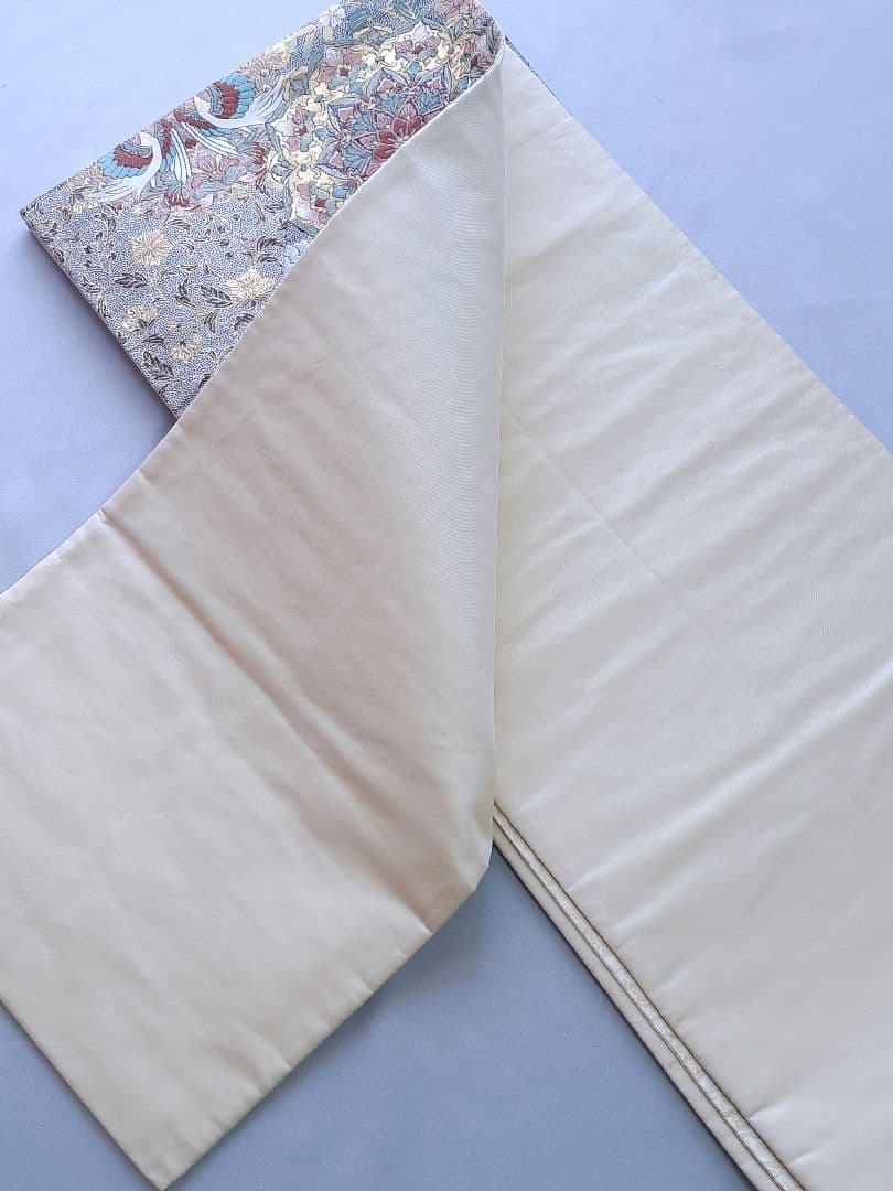 袋帯　六通　金銀　華文　正絹　着物