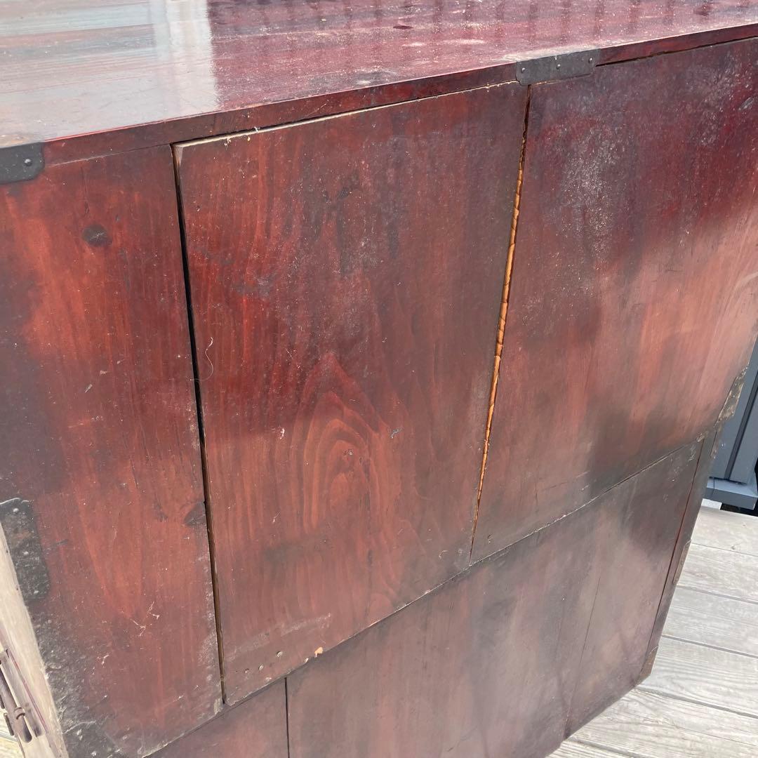 昭和レトロ 古家具 仙台箪笥 6杯 引き出し箪笥 古家具 ビンテージ 上下分離