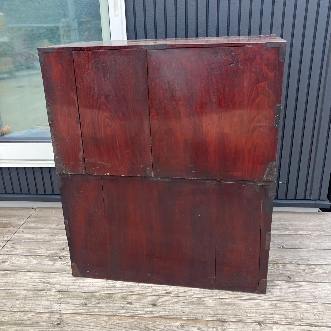 昭和レトロ 古家具 仙台箪笥 6杯 引き出し箪笥 古家具 ビンテージ 上下分離