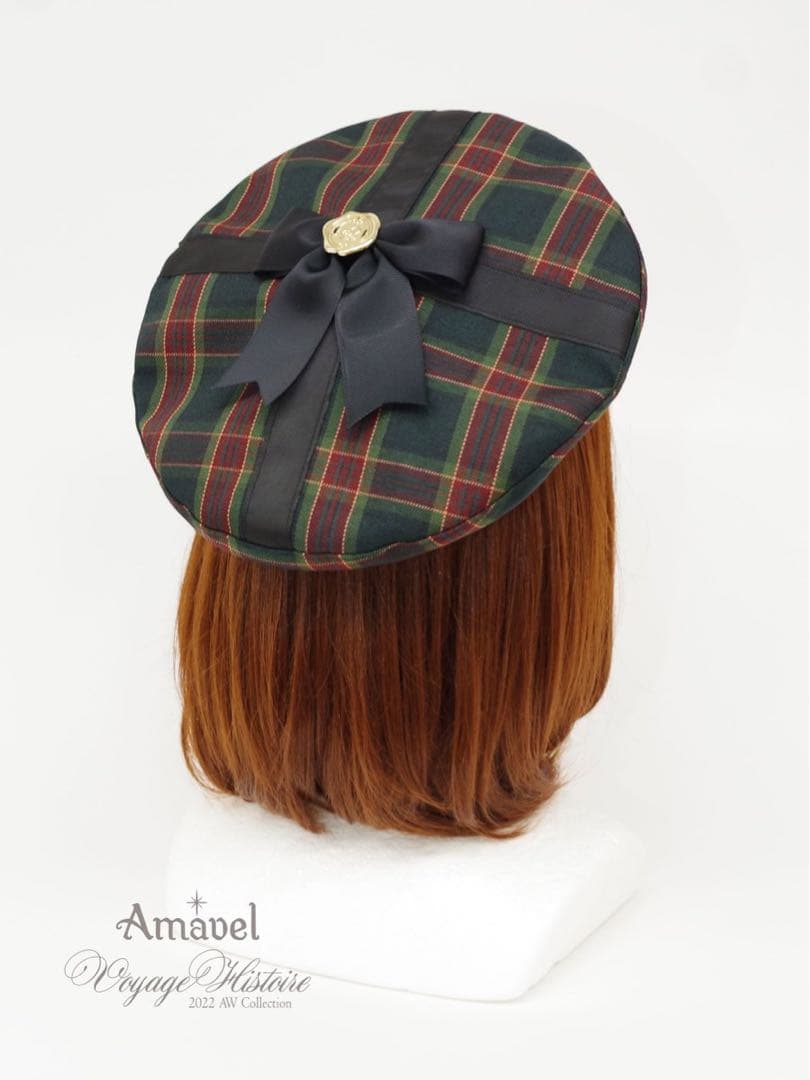 Amavel Present Ribbon ベレー帽 グリーン クリスマス