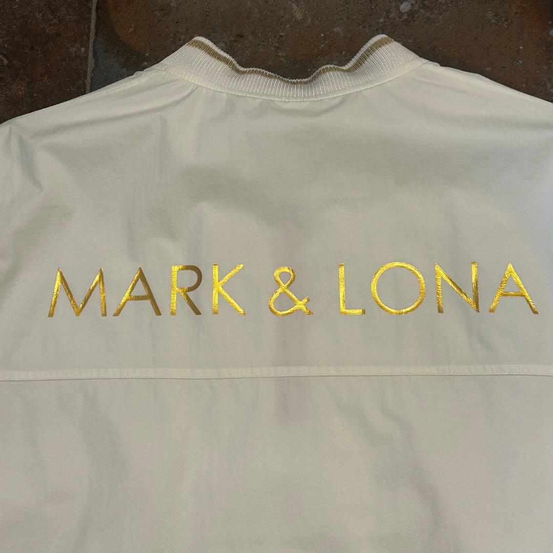 MARK & LONA 半袖　ハーフジップ　ホワイト レディースM ゴルフ